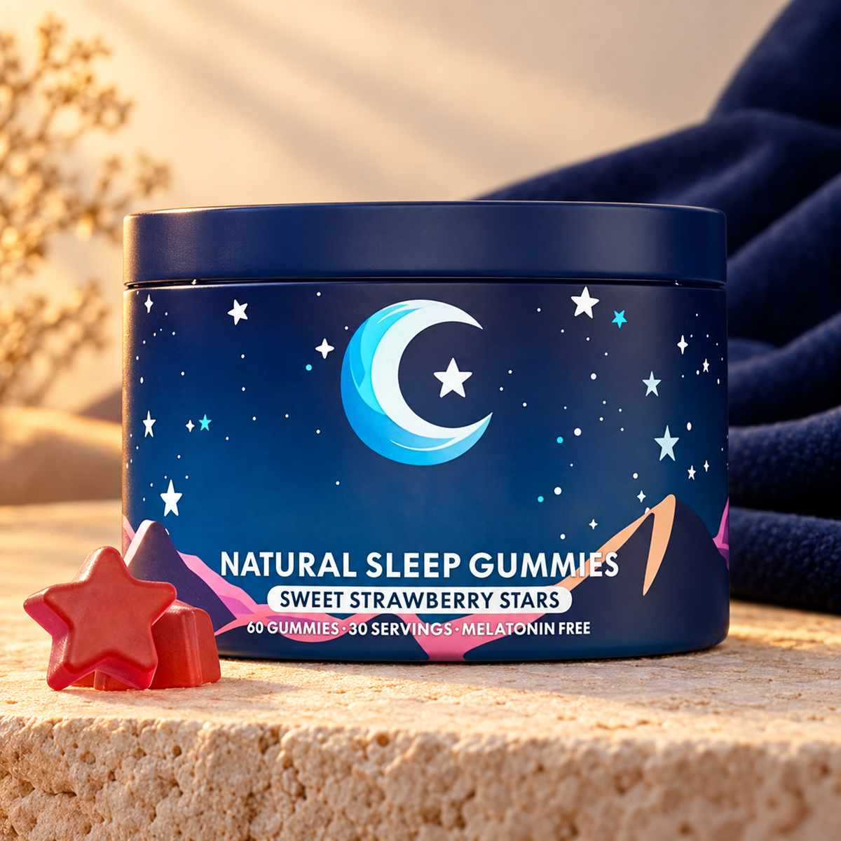 Sleep Gummies — studio product scene