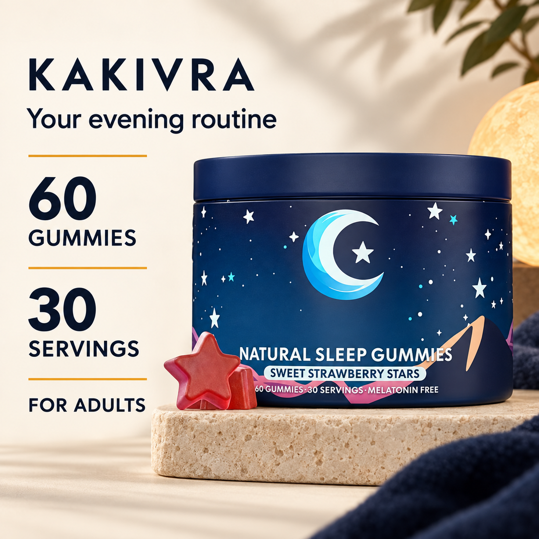 Kakivra — 60 gummies, 30 servings, for adults